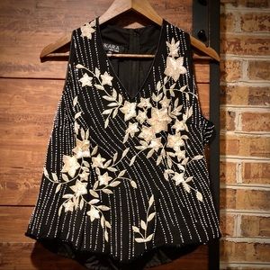 JKara sequin/beaded tank PL